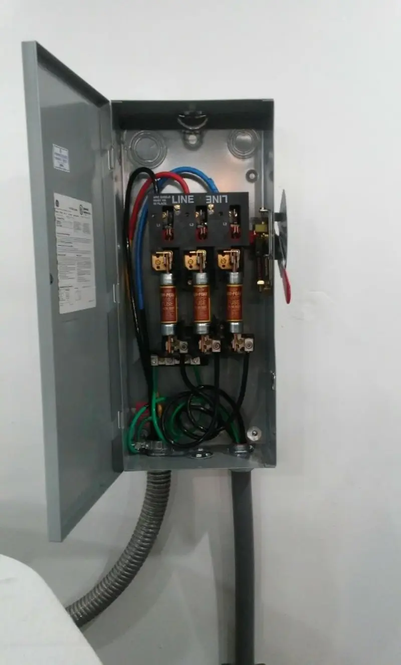 Three-phase disconnect switch installed for Electrical Wiring & Rewiring in Ames