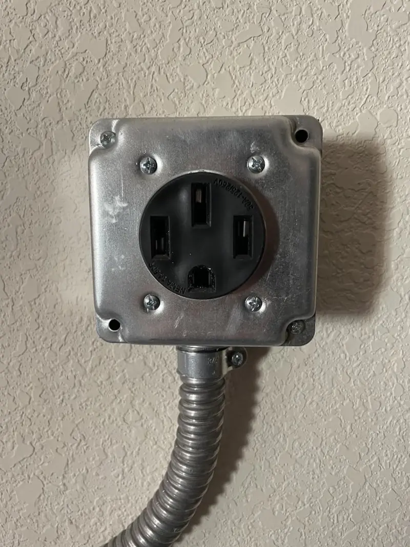 NEMA 14-50 outlet installed for Electrical Panel Upgrade in Ames